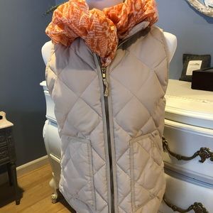 J Crew Vest & Orange Scarf- Small
